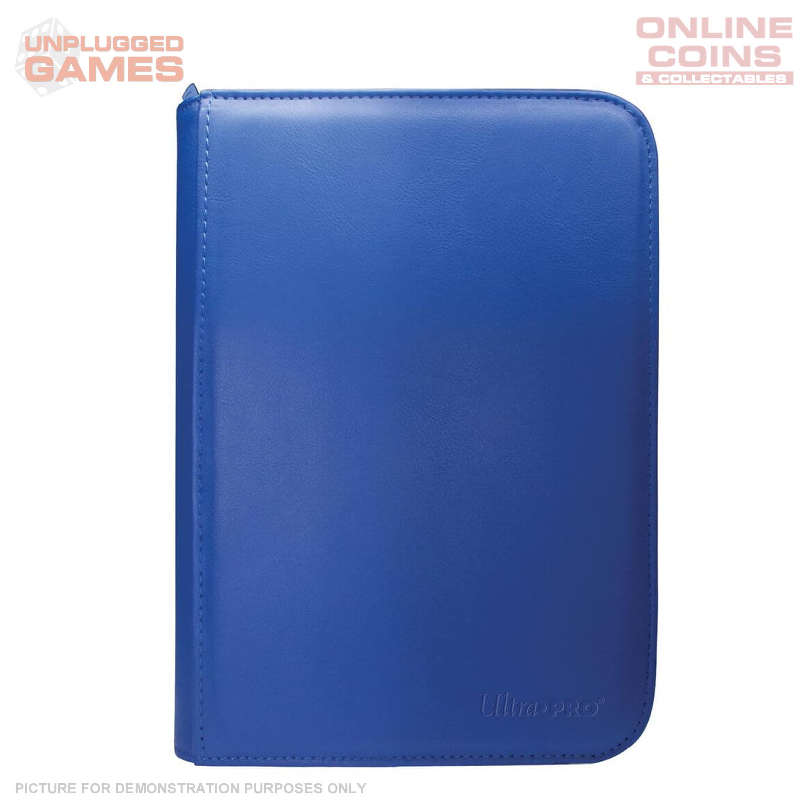 ULTRA PRO Binder - Vivid 4-Pocket Zippered Pro-Binder - BLUE